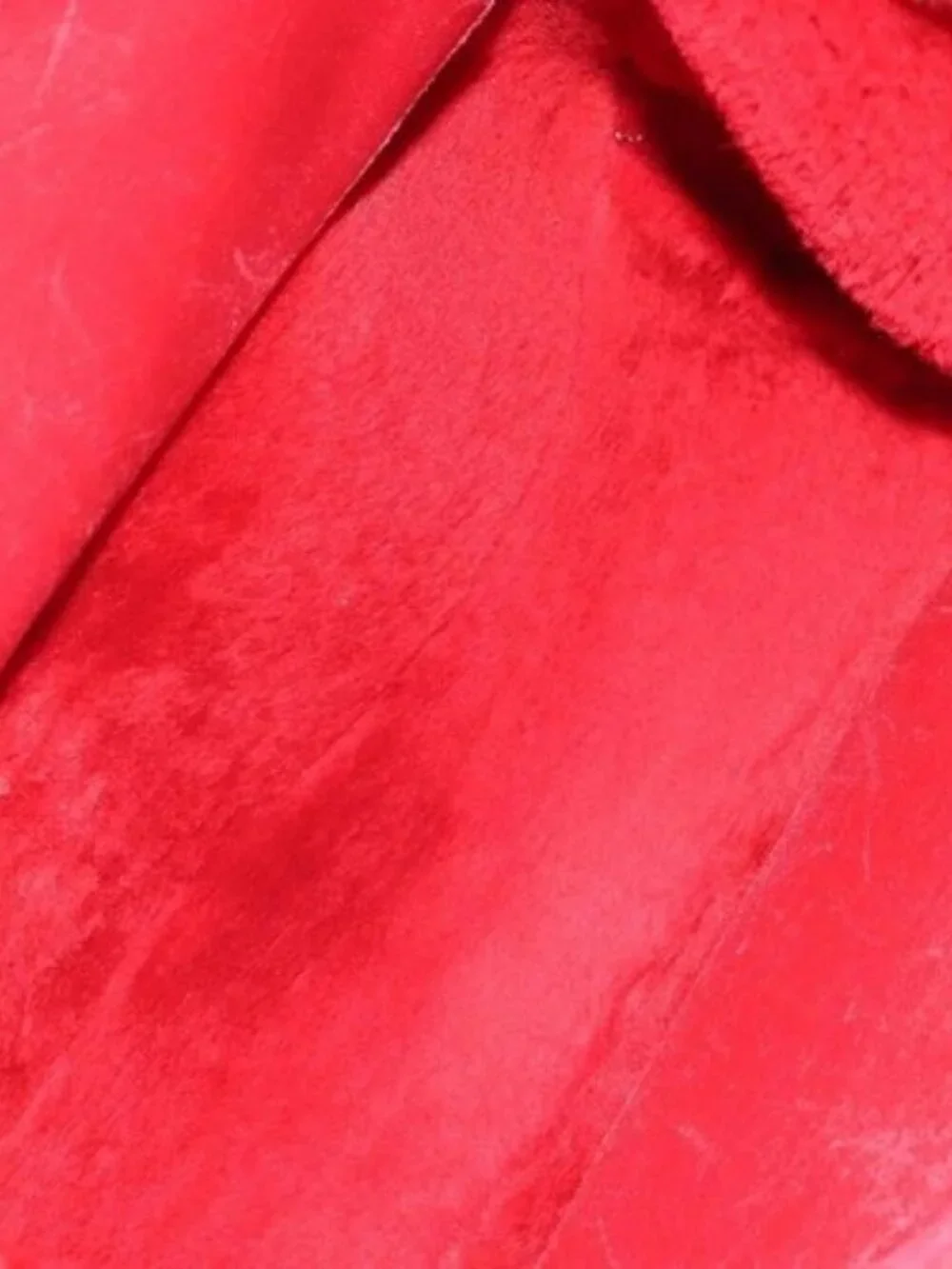 CHANEL Tote Bag Suede Red CC Auth 164529